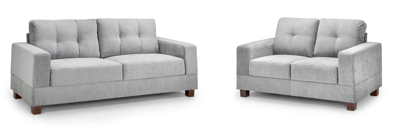 Jerry 3+2 Seater Sofa Set: Grey Fabric