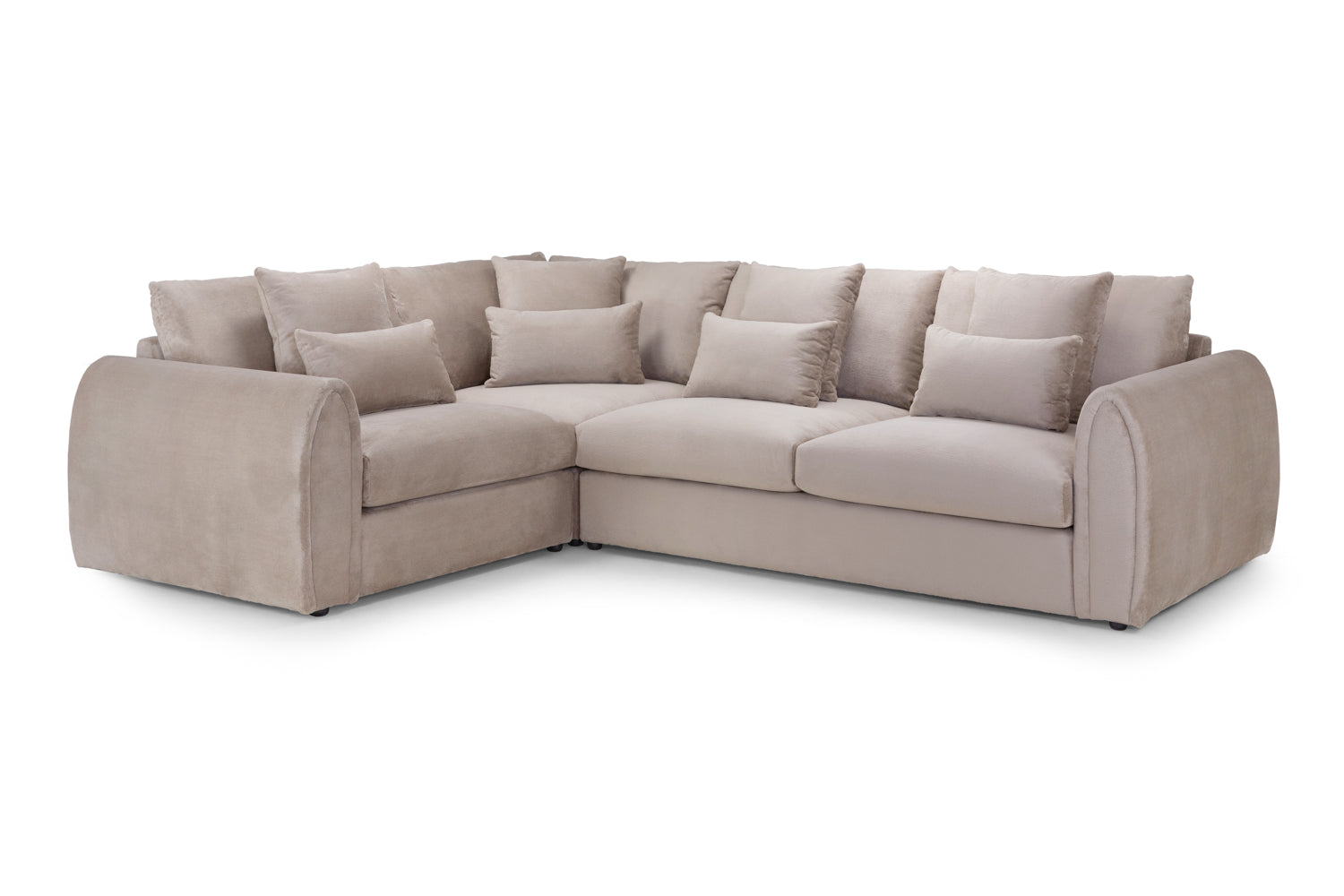 Mirabel Left-Hand Corner Sofa: Mocha Fabric