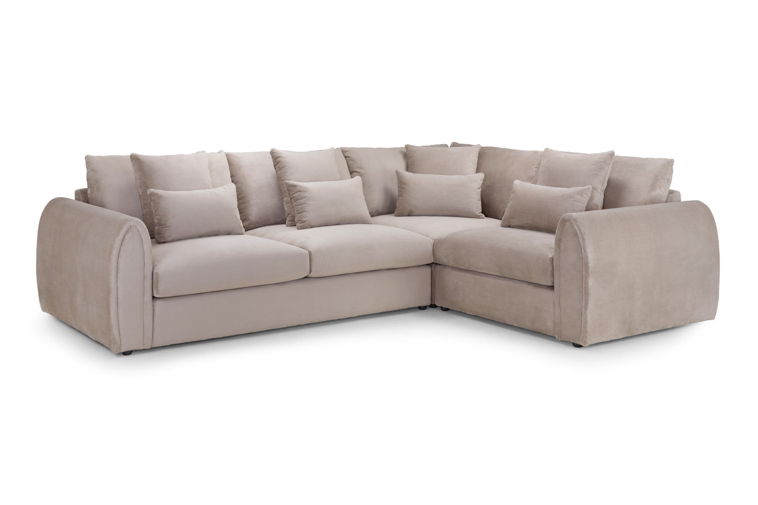 Mirabel Right-Hand Corner Sofa: Mocha Fabric
